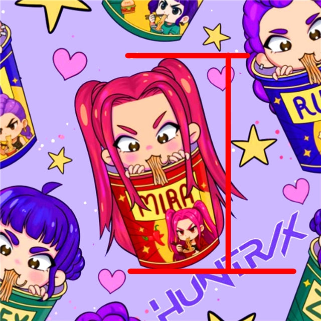 K-Pop Huntrix Printed Fabric FeeFiFauxLeather