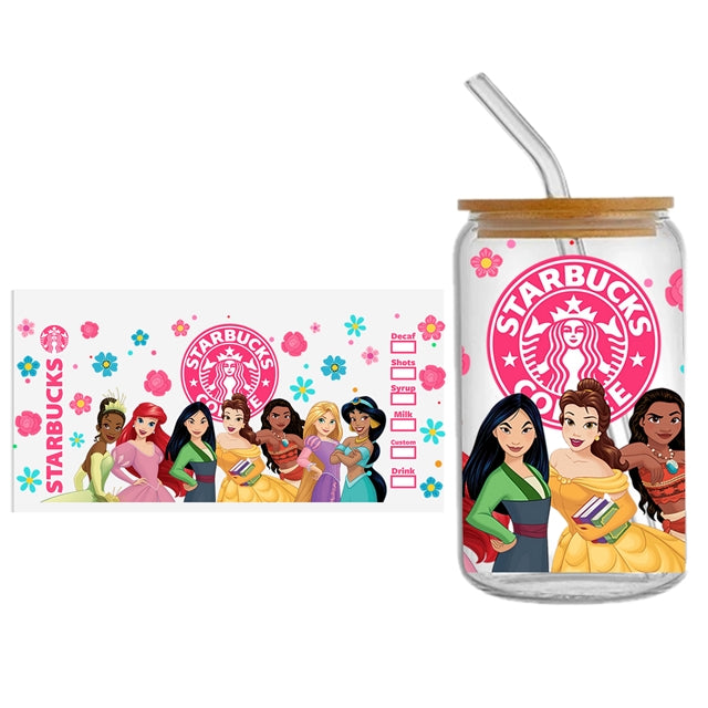 Princesses UV DTF Cup Wrap – Easy Cup Wrap for Tumblers & Projects FeeFiFauxLeather