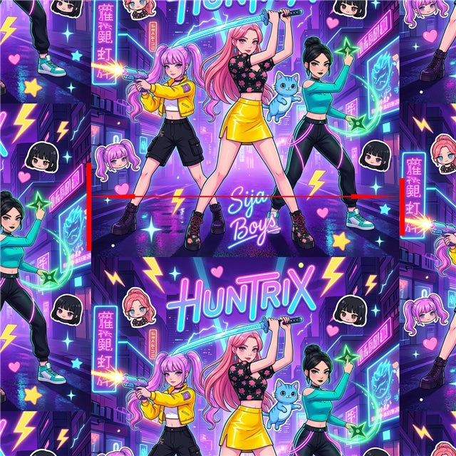 K-Pop Huntrx Printed Fabric