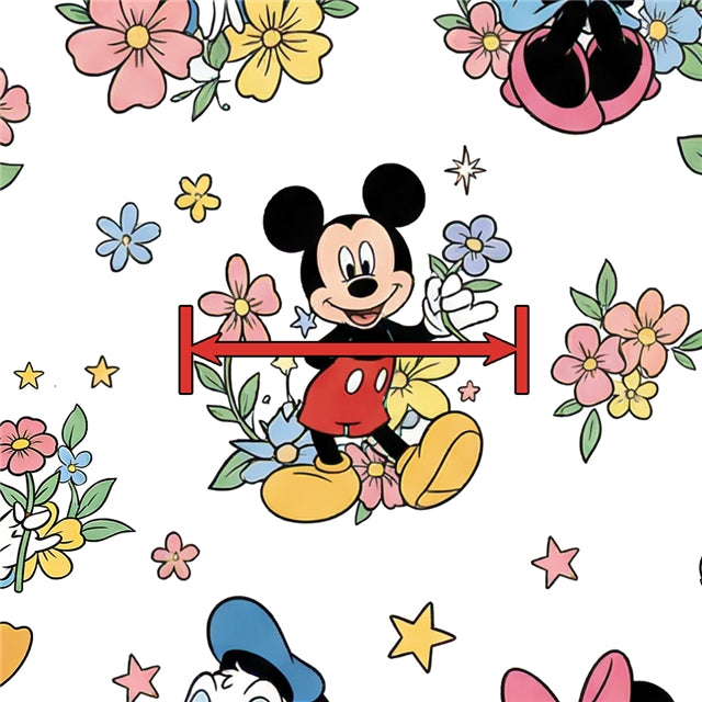 Mouse Printed Faux Leather Sheet FeeFiFauxLeather
