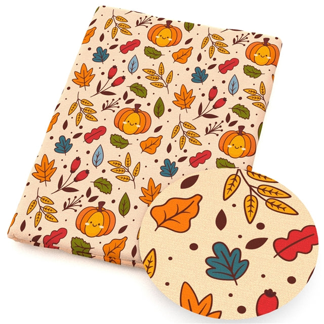 Fall Faux Leather Sheet – Cartoon Character Smooth Material for DIY Accessories FeeFiFauxLeather