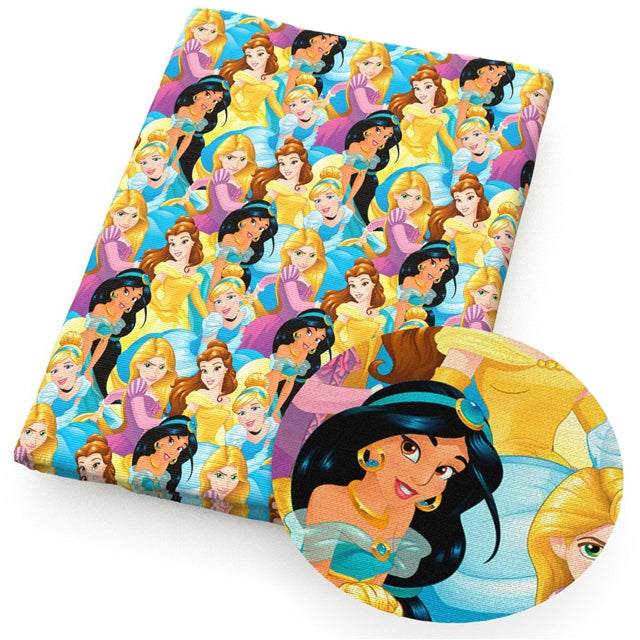 Princesses Printed Fabric FeeFiFauxLeather