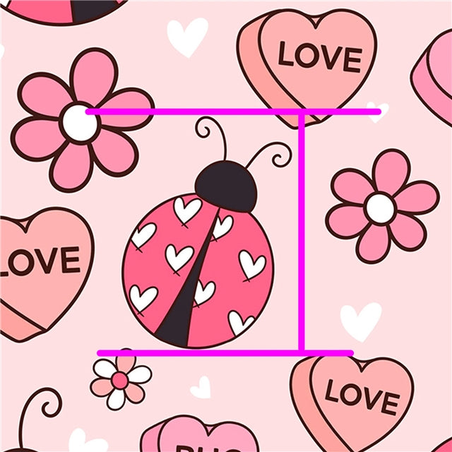 Ladybugs Bullet Printed Fabric FeeFiFauxLeather
