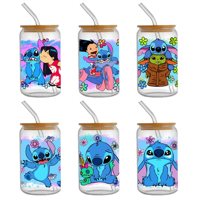 Blue Alien UV DTF Cup Wrap – Easy Cup Wrap for Tumblers & Projects FeeFiFauxLeather