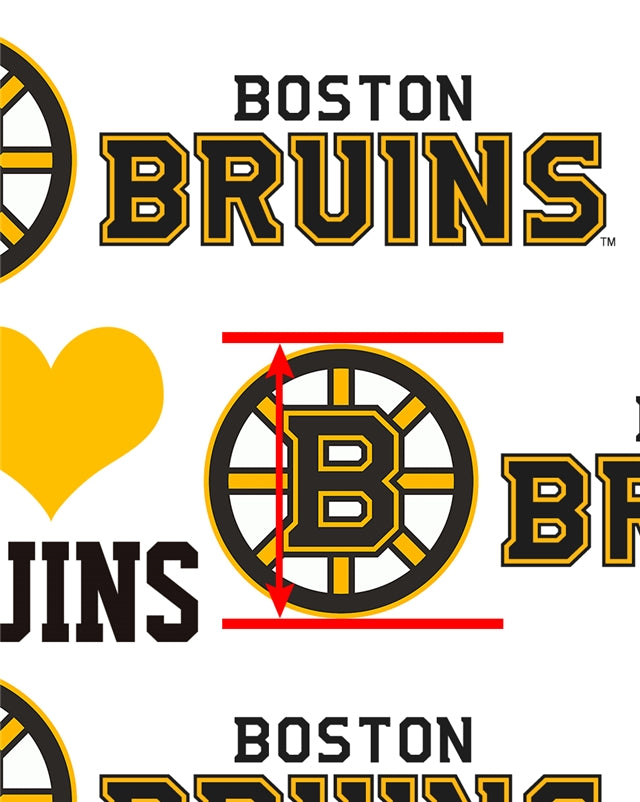 Bruins Hockey Sport Printed Faux Leather Sheet FeeFiFauxLeather