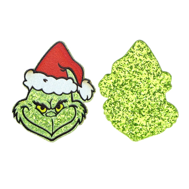 The Grinch Christmas Chunky Glitter Acrylic 5 piece set