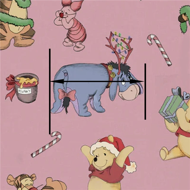 Pooh Bear Christmas Printed Fabric FeeFiFauxLeather