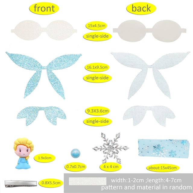 Frozen Printed Faux Leather Pre-Cut Bow Includes Centerpiece FeeFiFauxLeather