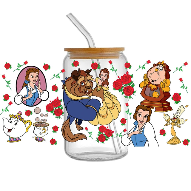 Princesses UV DTF Cup Wrap – DIY Tumbler Wrap for Drinkware Crafting FeeFiFauxLeather