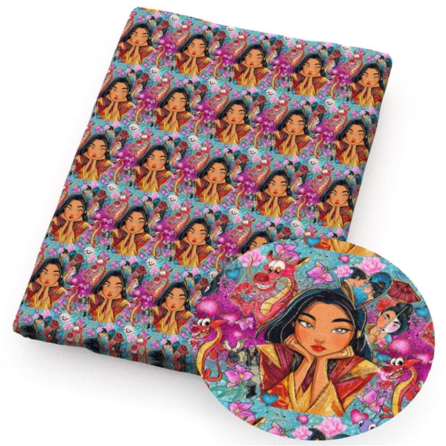 Princess Printed Faux Leather Sheet FeeFiFauxLeather