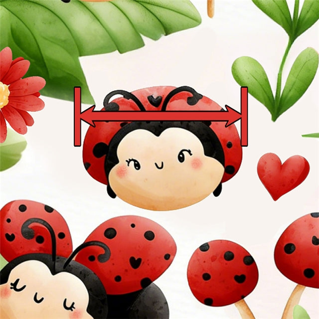 Ladybugs Printed Faux Leather FeeFiFauxLeather