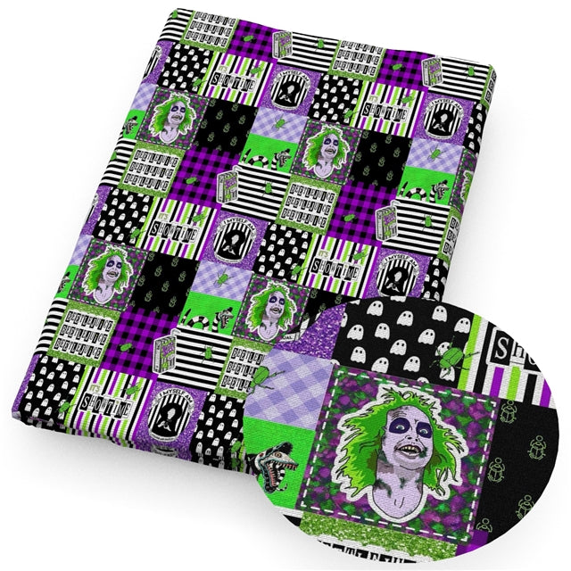 Beetlejuice Halloween Printed Fabric