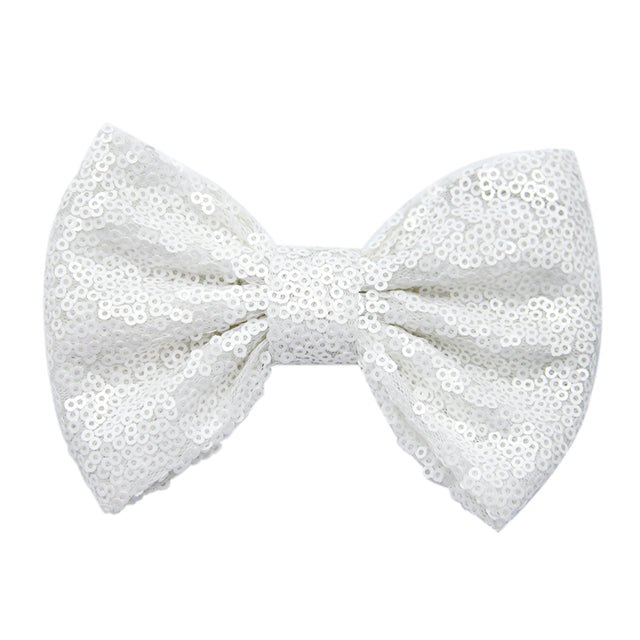 Large 5 Inch Sequin Bows Multiple Colors Sequin Bows, 5" Glitter Bows FeeFiFauxLeather