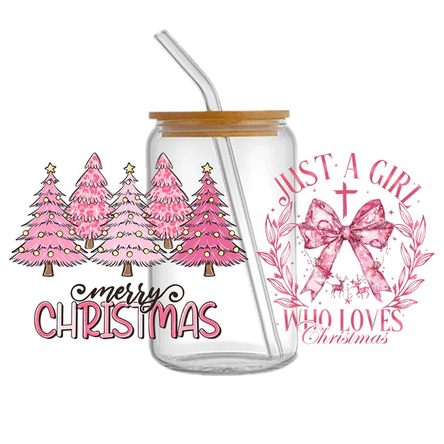 Christmas UV DTF Cup Wrap – Winter Holiday Wrap for DIY Drinkware Projects FeeFiFauxLeather