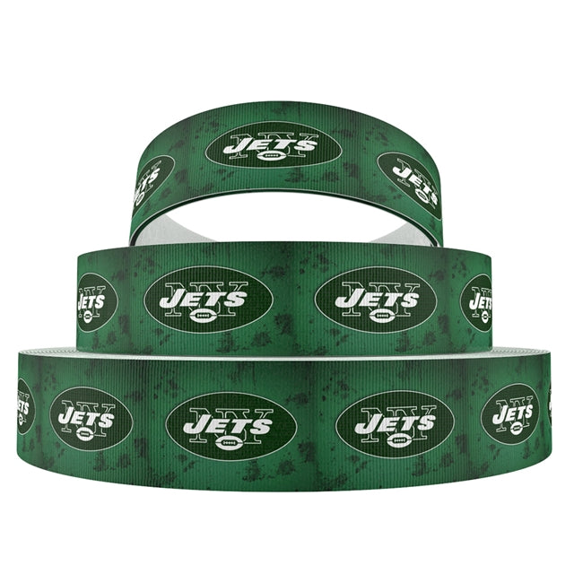 Jets Football 1 Yard Printed Grosgrain Ribbon 1 1/2 inch wide