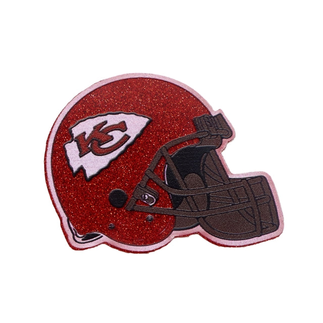 Chiefs Football Glitter Resin 5 piece set FeeFiFauxLeather
