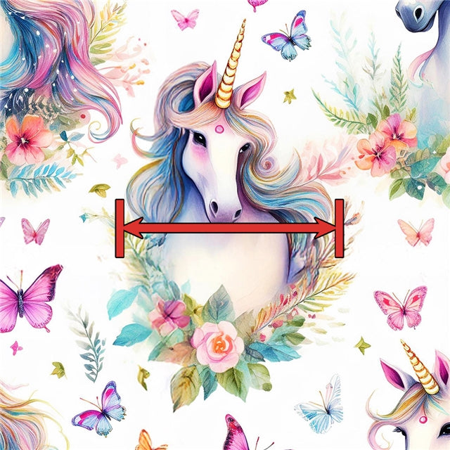 Unicorn Printed Faux Leather Sheet FeeFiFauxLeather
