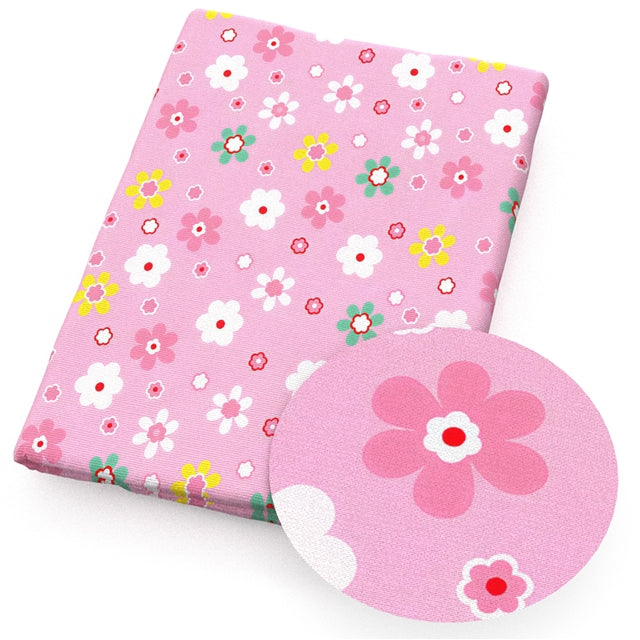 Flowers Textured Liverpool/ Bullet Fabric FeeFiFauxLeather