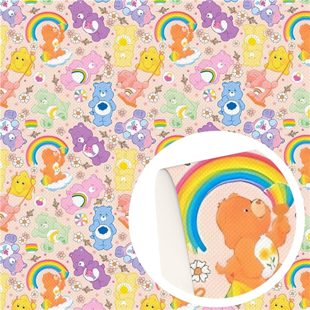 Care Bears Printed Litchi Faux Leather Sheet