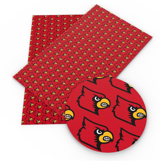 Cardinals Baseball Faux Leather Sheet – Cartoon Character Smooth Material for DIY Accessories FeeFiFauxLeather