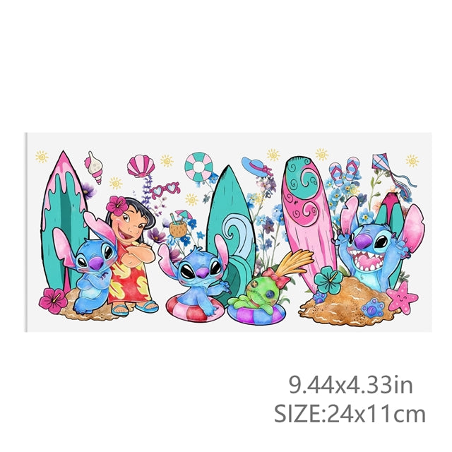 Blue Alien Beach UV DTF Cup Wrap – Easy Cup Wrap for Tumblers & Projects FeeFiFauxLeather