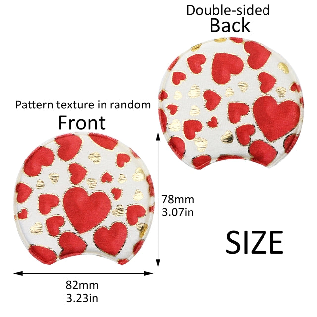 3.5” Large Sequin Hearts Ears, Double-sided and padded, DIY Mouse headbands