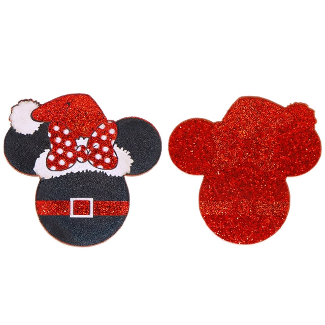 Mouse Christmas Glitter Resin 5 piece set FeeFiFauxLeather