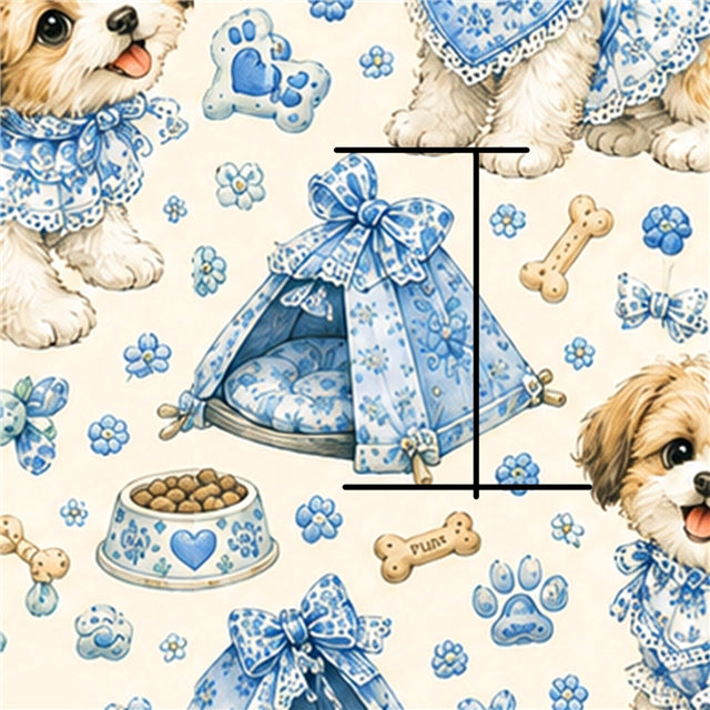 Puppy Dog Printed Faux Leather Sheet FeeFiFauxLeather
