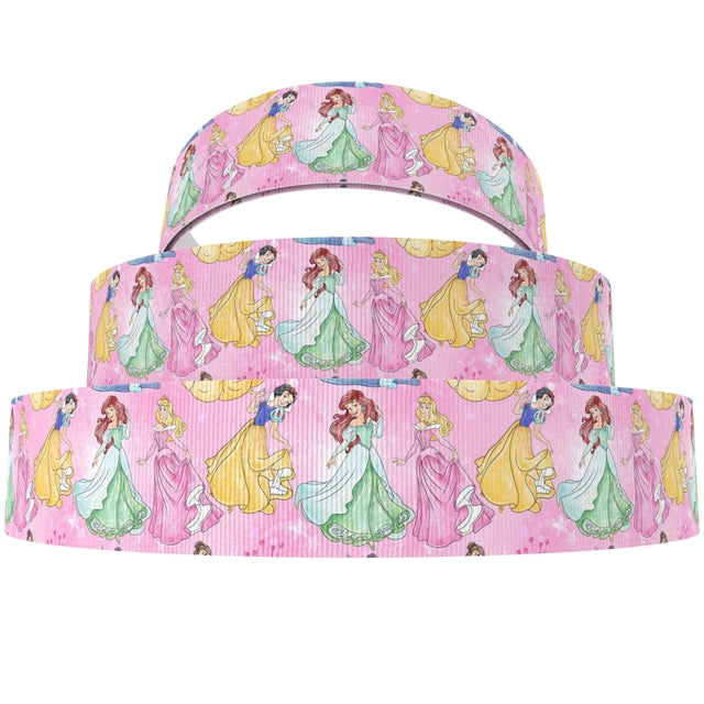 Princesses 1 Yard Printed Grosgrain Ribbon