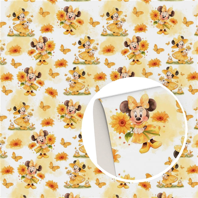 Mouse Printed Faux Leather Sheet FeeFiFauxLeather