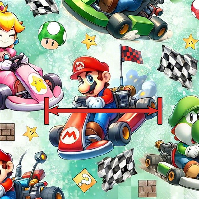 Super Mario Bullet Printed Fabric FeeFiFauxLeather