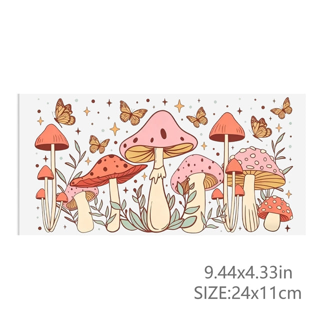 Mushrooms UV DTF Cup Wrap – Easy Cup Wrap for Tumblers & Projects FeeFiFauxLeather