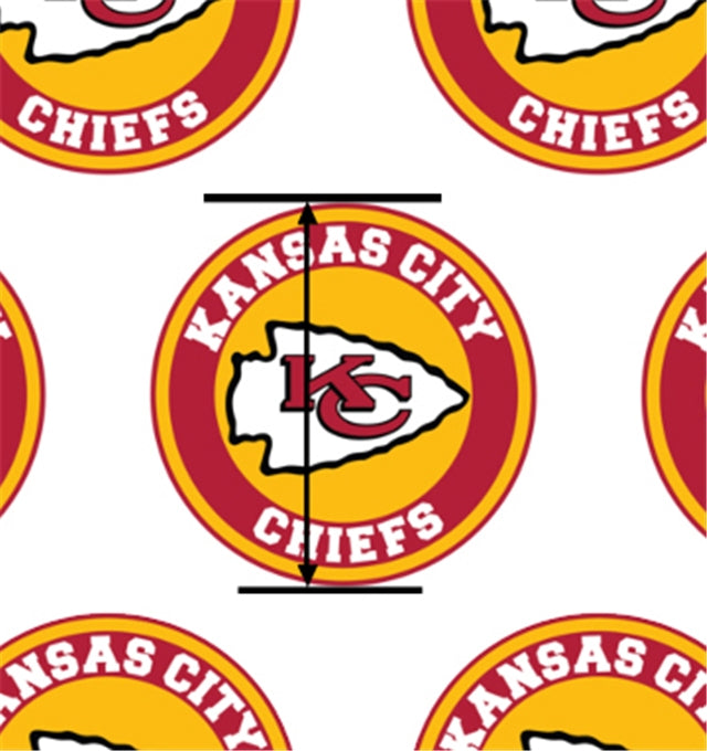 Chiefs Football Chunky Glitter Printed Faux Leather Sheet