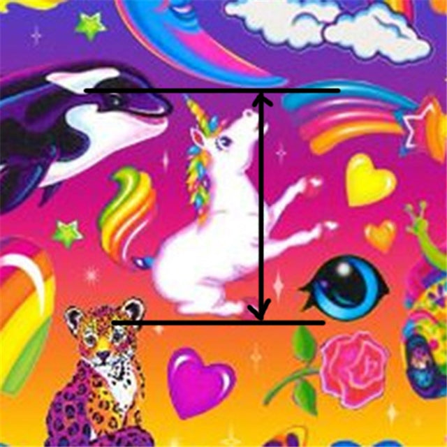 Lisa Frank Printed See Through Sheet Clear Transparent Sheet