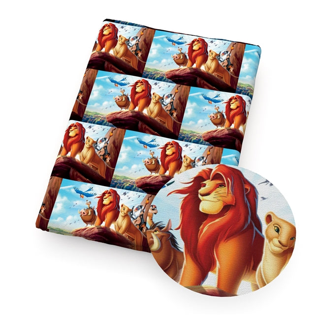 The Lion King Litchi Printed Faux Leather Sheet