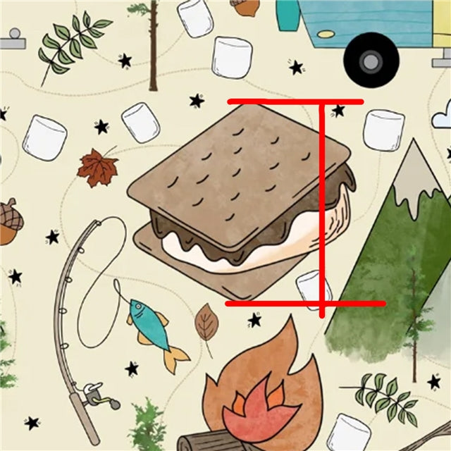 Camping Camper Printed Faux Leather Sheet