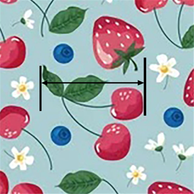 Cherries, Strawberries, and Blueberries Fruit Smooth Faux Leather Sheet