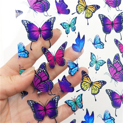 Beautiful Butterflies Colorful Butterfly Printed See Through Sheet  Clear Transparent Roll