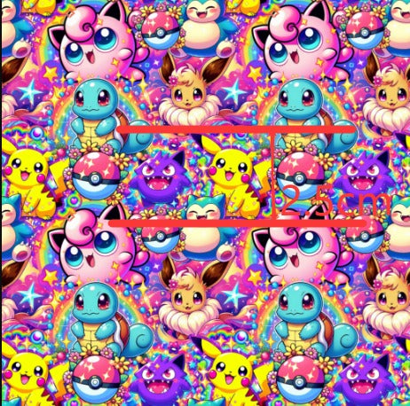 Pocket Monster Printed Faux Leather FeeFiFauxLeather