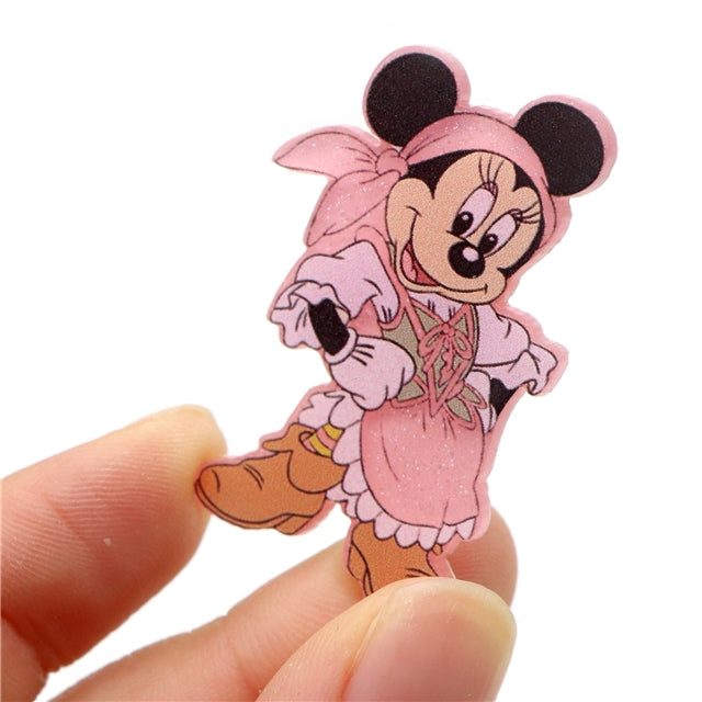 Mouse Pink Glitter Resin 5 piece set