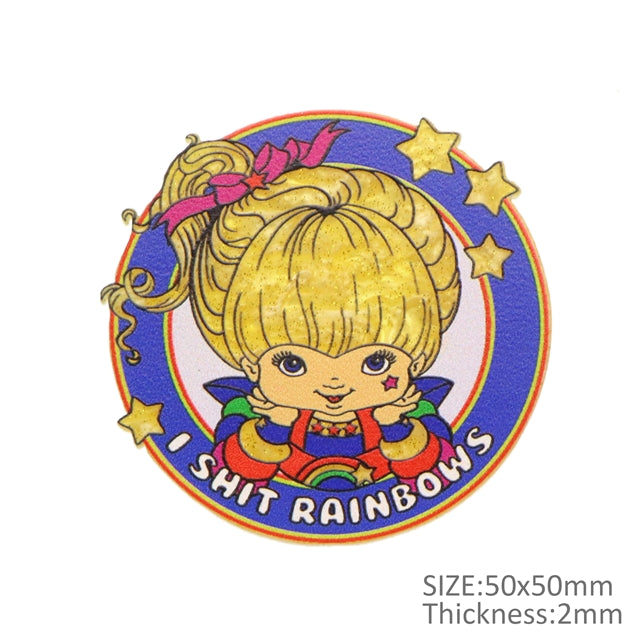 Rainbow Brite Fine Glitter Acrylic 5 piece set