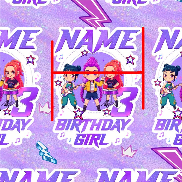 K-Pop Huntrx Printed Fabric