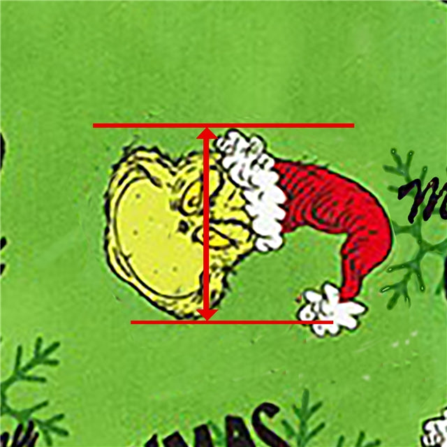 The Grinch Chunky Glitter Printed Faux Leather Sheet