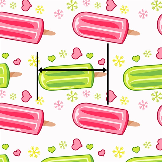 Popsicles Ice Cream Printed See Through Transparent Sheet FeeFiFauxLeather