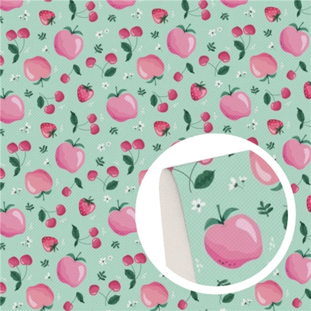 Apple Fruit Smooth Faux Leather Sheet FeeFiFauxLeather