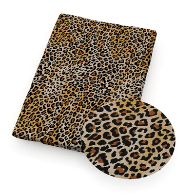 Leopard Print Textured Liverpool/ Bullet Fabric with a textured feel