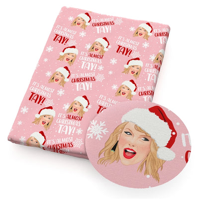 Taylor Swift Christmas Textured Liverpool/ Bullet Fabric with a textured feel