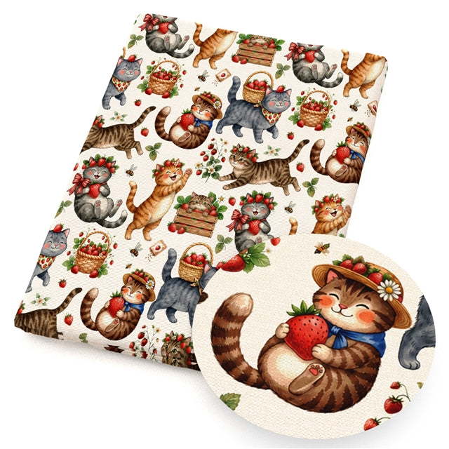 Kittens Printed Faux Leather Sheet FeeFiFauxLeather
