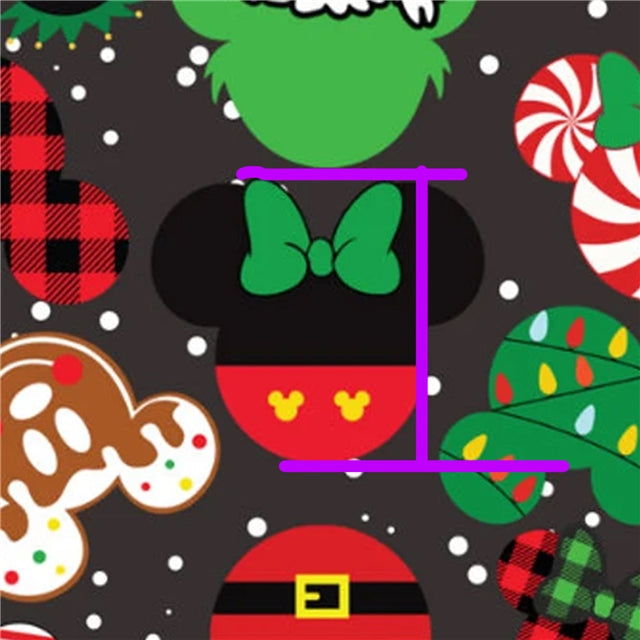 Mouse Christmas Printed Fabric FeeFiFauxLeather
