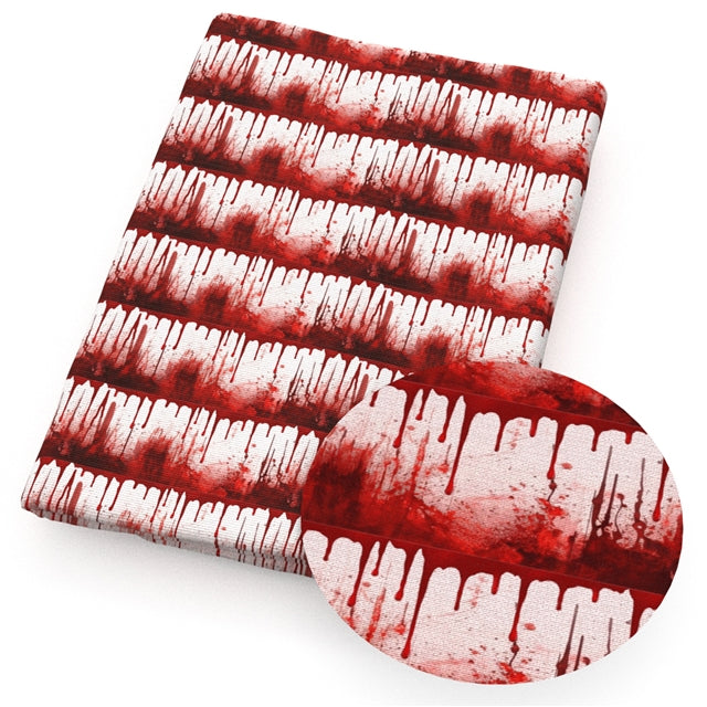 Blood Halloween Faux Leather Sheet – Cartoon Character Smooth Material for DIY Accessories FeeFiFauxLeather